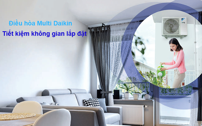 Hệ thống điều hòa multi Daikin tiết kiệm không gian lắp đặt